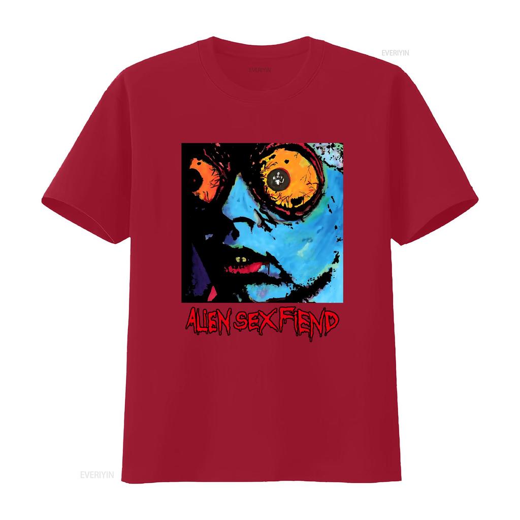 Alien Sex Fiend Band T Shirt Black All Sizes S 5XL Unique Art Print Design Perfect for Rock Fans TA4489 Vintage Washed