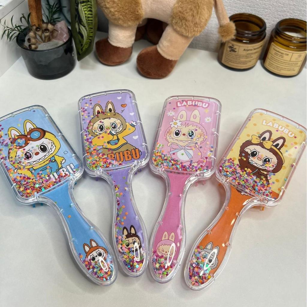 Colorful Cartoon Bristle Air Cushion Comb - High-Value, Transparent Massage Comb