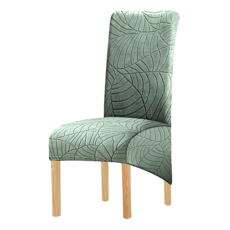 1PC Thicken Elastic Chair Cover Solid Colour Anti-dirty Simple Style Dining Chair Protective Cover for Hotel Banquet Home