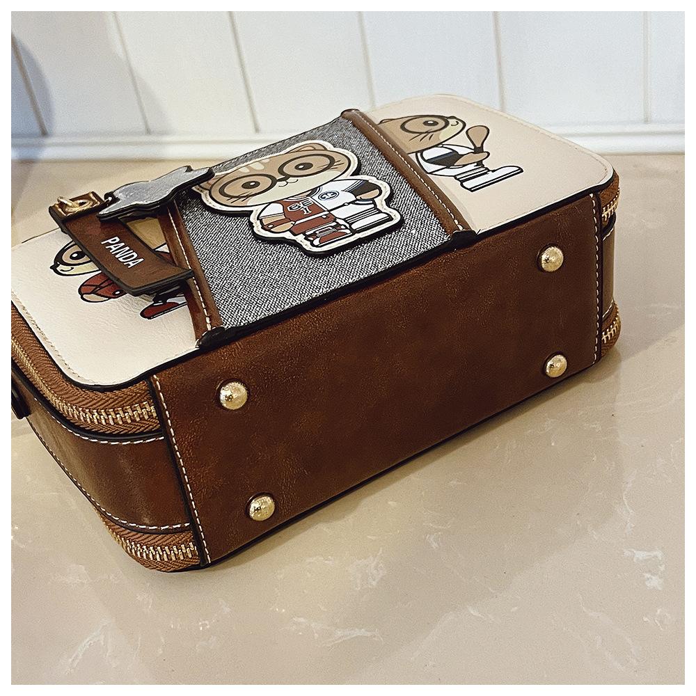 BEIBAOBAO New Cute Cartoon Bear Women's Messenger Bags Creative Trendy Ladies Single Shoulder Bags Fashion Lightweight Simple Underarm Bags for Female
