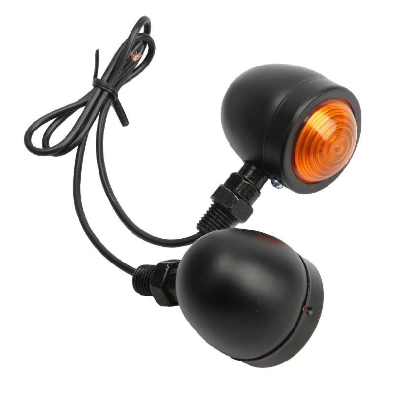 2Pcs 12V Single Wire Retro Motorcycle Lights Turn Signals Lights Universal Motorcycle Turn Signals For Moto Lights A1
