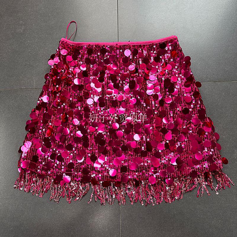Yanzi Export Day + Big Round Sequin Silver Mirror Sequin Party Music Festival Fashionable Sequin Sexy Suit Female