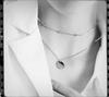Trendy Multi-Layer Clavicle Necklace with Round Pendant
