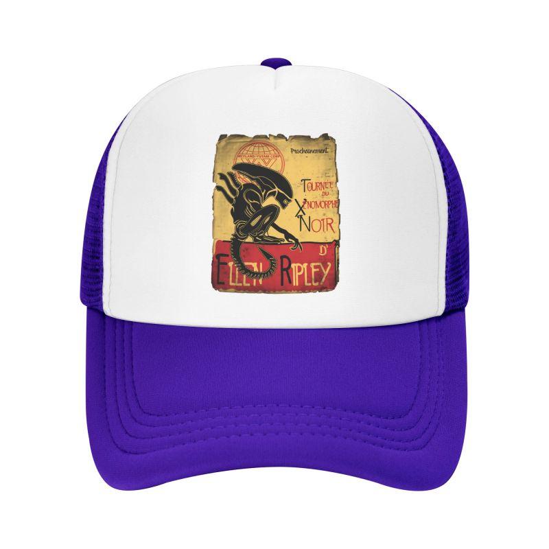 

Vintage Tournee Du Xenomorphe Noir Mesh Baseball Caps Unisex Adjustable Snapback Hat Summer Casual Sun Visor Hats Trucker Hat Adjustable фіолетовий