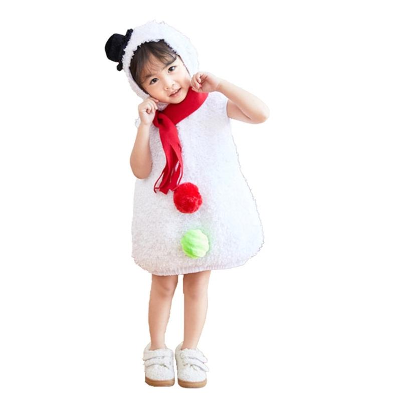 Baby Snow Man Costume Snow Girl Costume, Toddler Christmas Snowman Costume Novelty Fancy Dress Snow Girl Costume