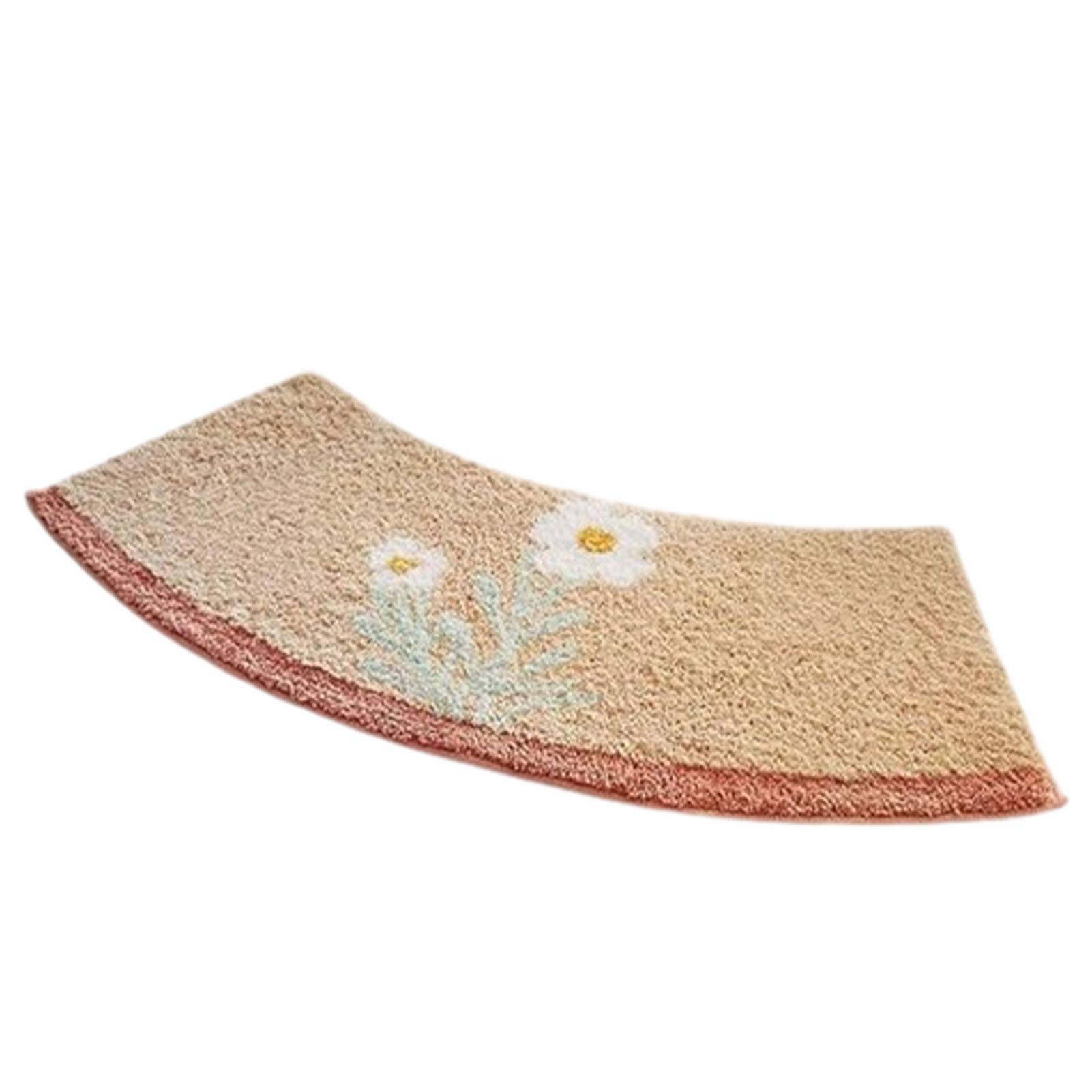 

Curved Bath Mat Non-slip Surface For Shower Experience Bathroom Floor Mat Polyester Floor Carpet Mat Room Bath Mat, 42 * 100cm