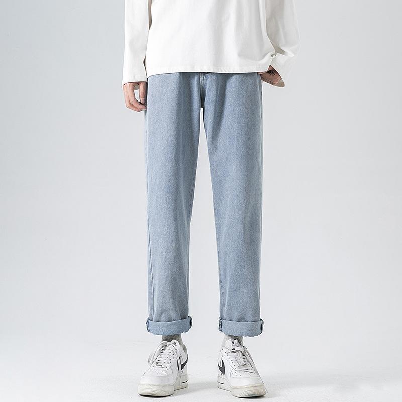 Mode Jeans Herren Frühling und Herbst Neue Lose Breitbeinige Hosen Jungen Vielseitige Gerade Casual Hosen