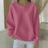 Women's Loose Comfortable Casual And Fashionable Round Neck Solid Color Long Sleeved Sweatshirt