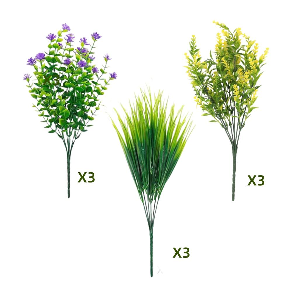 

9/10/12 piece outdoor artificial flower set - suitable for garden, living room, balcony, lawn, porch, window, or courtyard decor