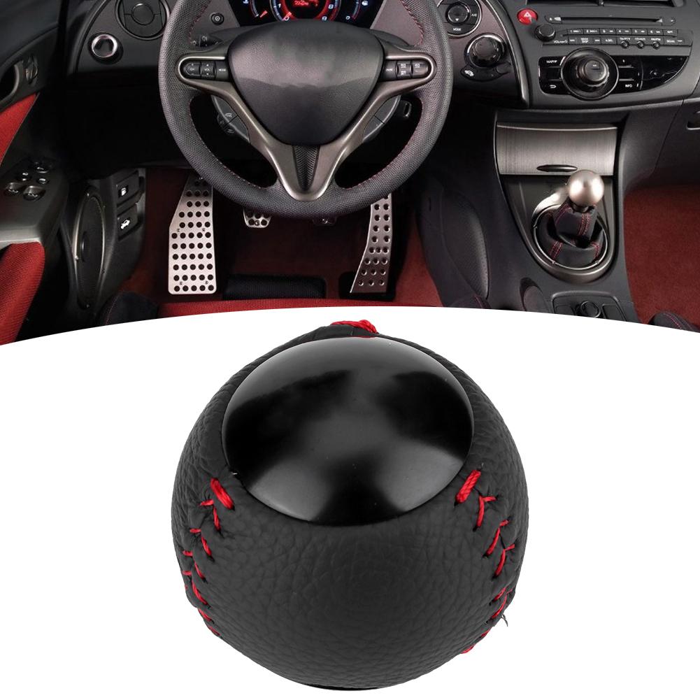 Pomello Leva Cambio Testa Pelle Leva Cambio M10 x 1.5 Adatto per HONDA CRZ Civic Type R FA5 FG2Nero 6