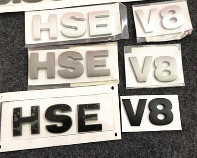 ABS 3D Letters Emblem V8 HSE Badge For Discovery 3 4 Freelander 2 Car Styling Tail Trunk Sticker