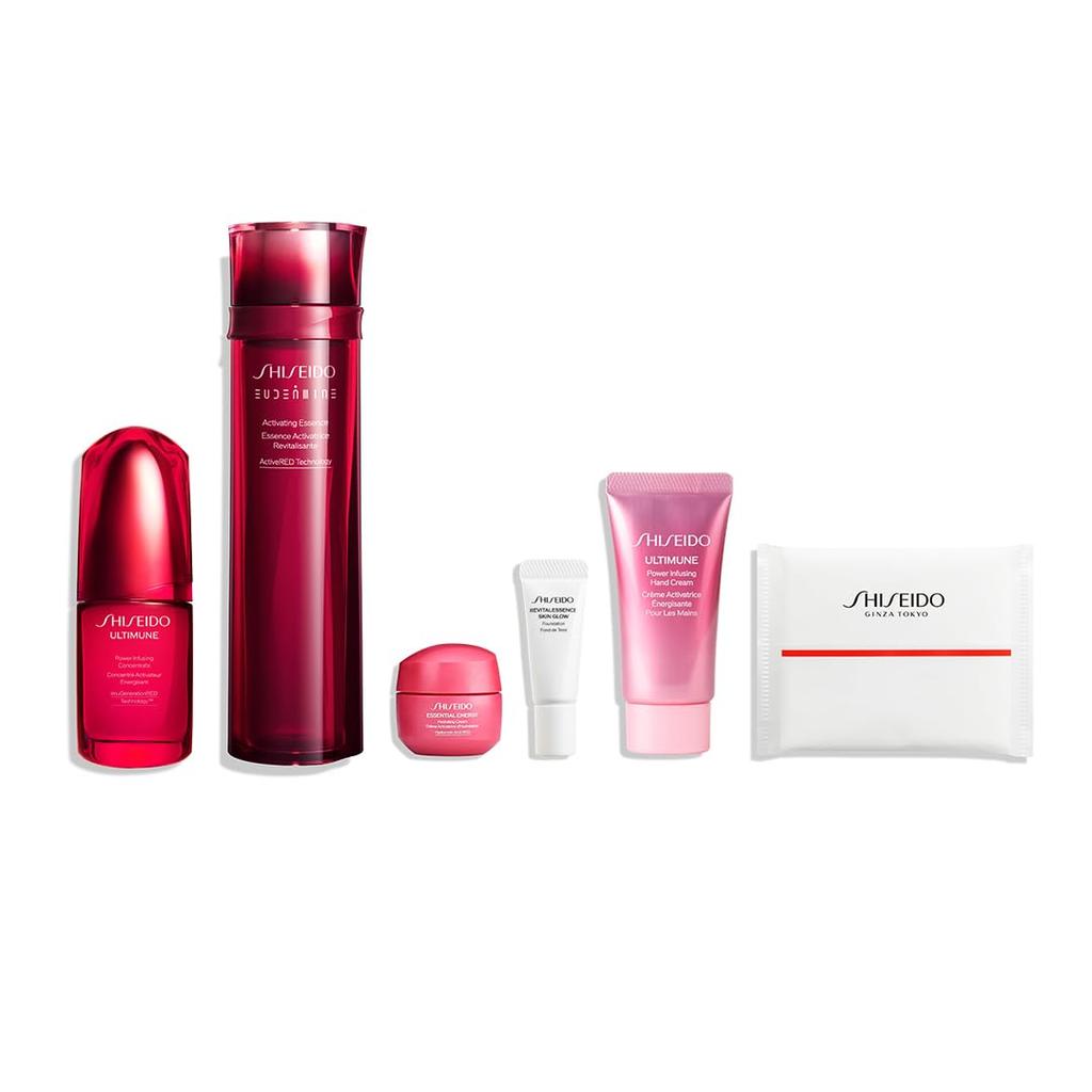 SHISEIDO Beauty Meguri Holiday Kit Lotion Makeup Hand Special Size Set Form Green Floral Scent Skin Holiday Coffret Shiseido Limited Quantity of 800
