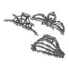 3Pcs Women Hair Claws Spider Bat Skull Hand Shape Hair Clips Anti-slip Teeth Back Head Hair Barrettes Hair Styling Accessories