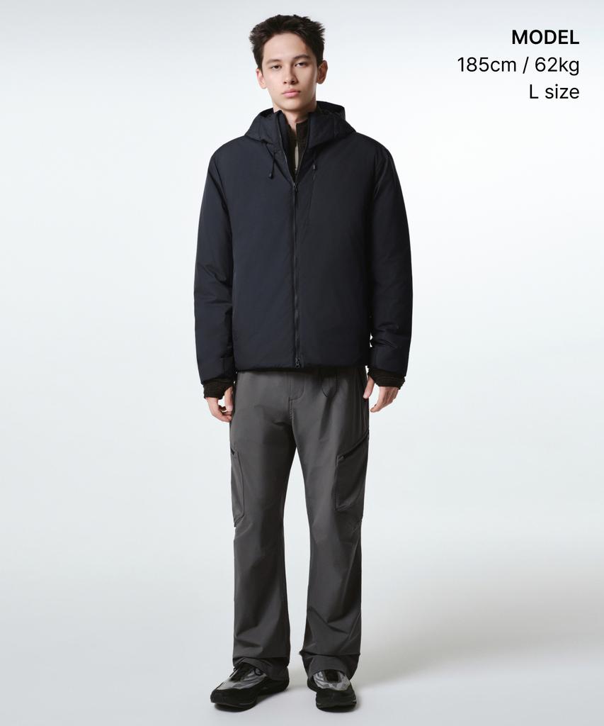 MUSINSA STANDARD [City Leisure] Hooded All-Round Padded Jacket [Navy]