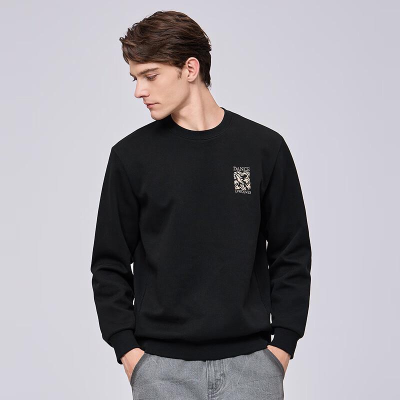 Dancing with Wolves Men's 7A Antibacterial Antistatic Embroidered Sweatshirt