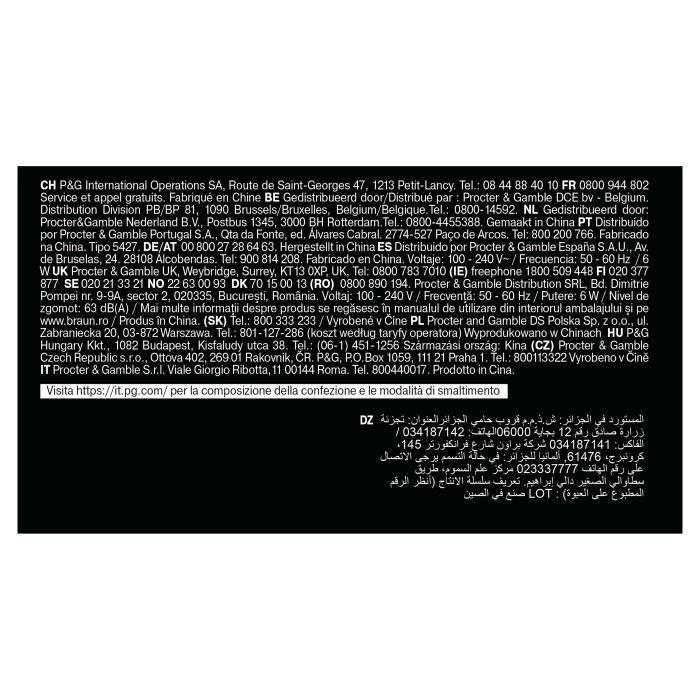 Tondeuse à cheveux - BRAUN - HC5510 - Sans fil - 50 min - 9 réglages - Noir