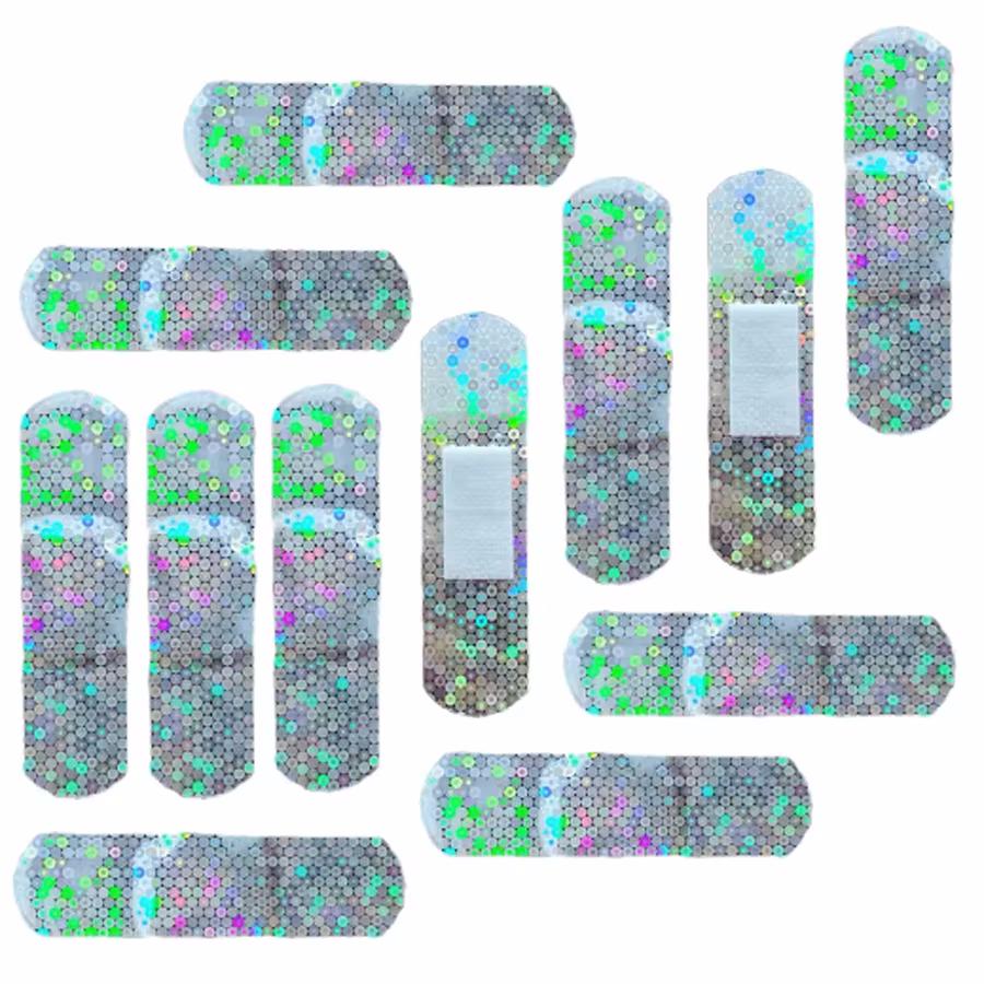 20/50pcs Glitter Bandages Breathable And PE Waterproof Self- Adhesive Bandages