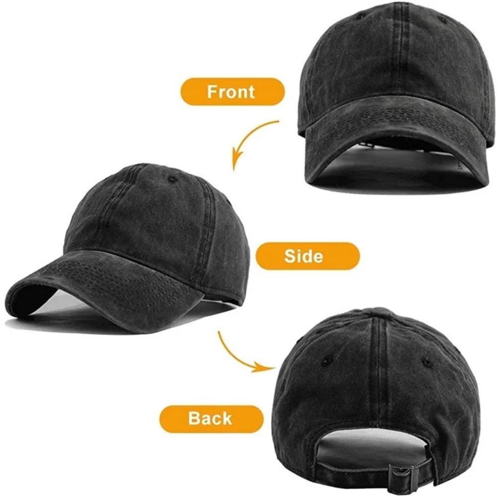 Adult Unisex Cotton Jeans Cap Old-Fashion Adjustable Hat Quints Shark Fishing Jaws 7 Colors Available Dad Hip Hop Hats