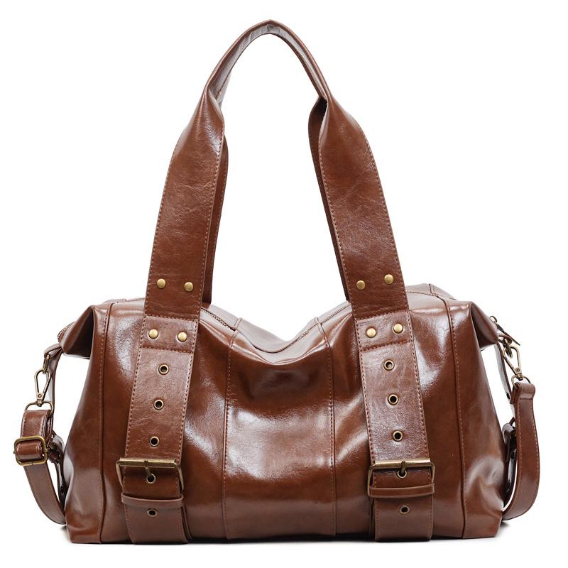 Women's Large Capacity PU Leather Crossbody Shoulder Bag - Versatile and Casual for Outdoor and Commuter Use