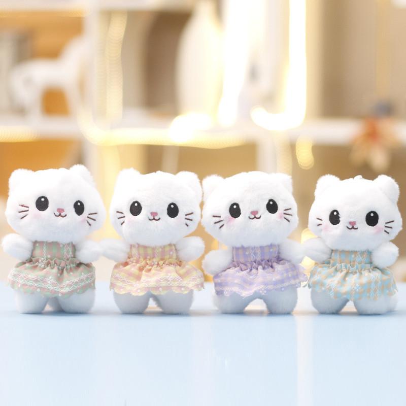 Adorable Plush Cat Figure With Soft Material For Bag Charm And Key Holder