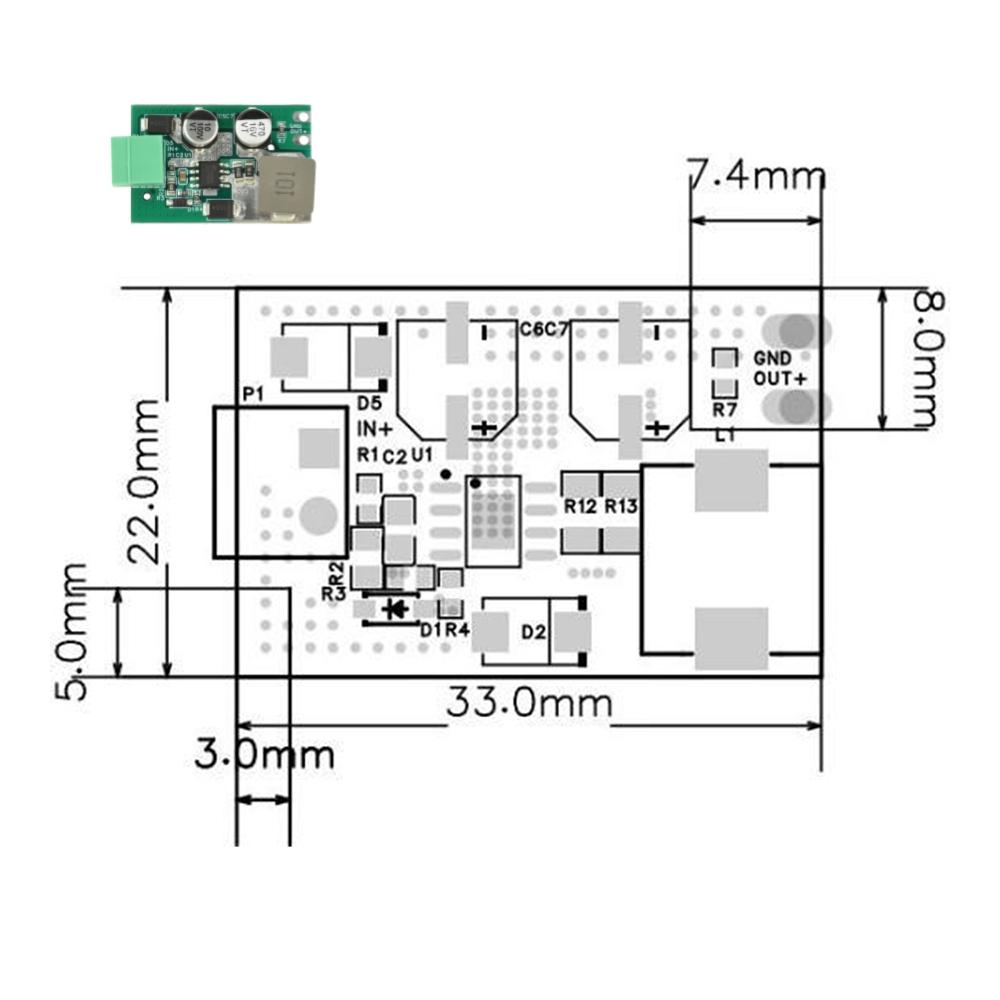 DC-DC Adjustable Step-down Voltage Regulator Power Supply Module DC 8-91V To 11V 1A Buck Converter Constant Voltage/Current