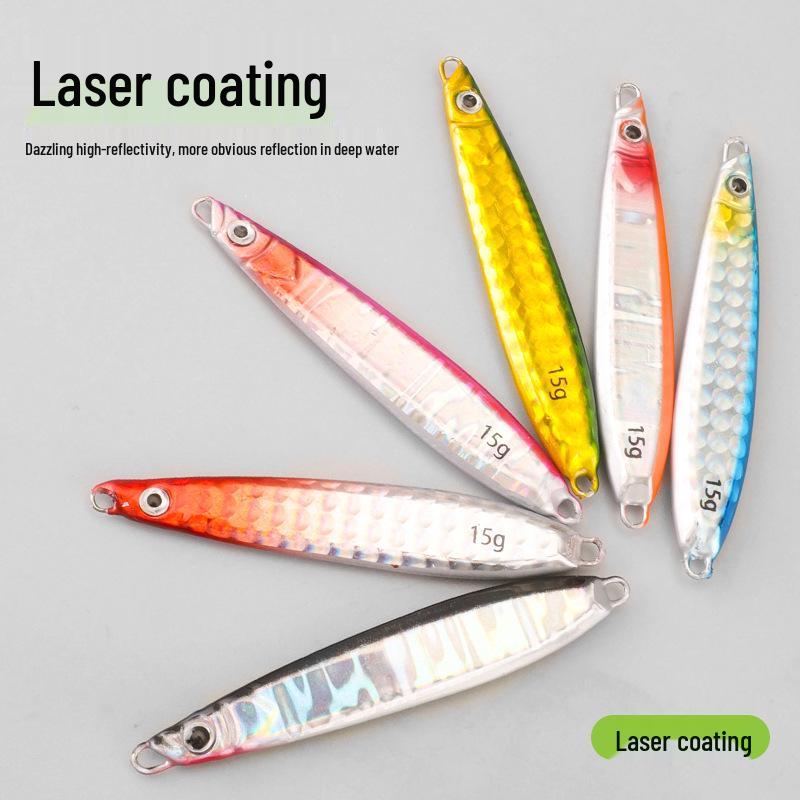 Thousand Changes Super Long Cast Iron Plate Lure: Electroplated Artificial Bait for Freshwater & Seawater Fishing