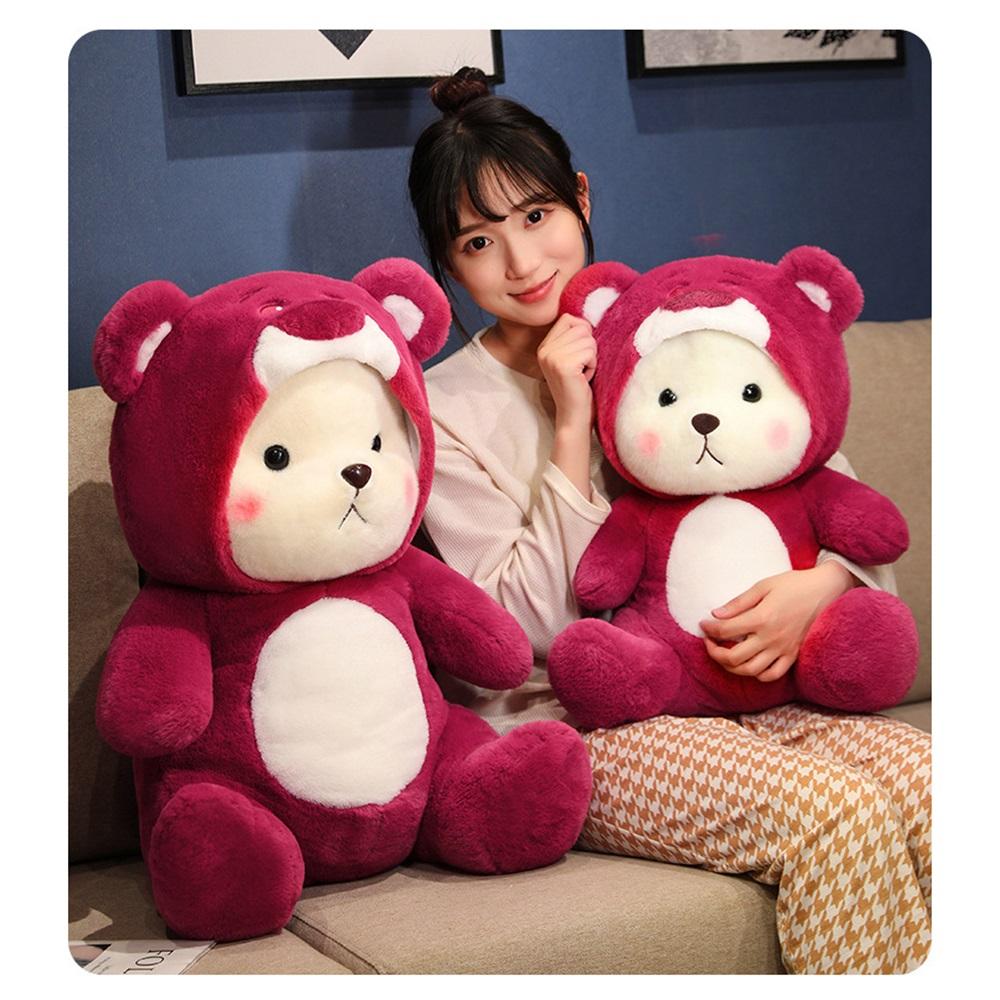 Transform Into Teddy Bear Doll Plush Toy Cute Little Bear Doll Gift