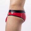 Slip Bikini Sexy da Uomo Colore Patchwork Davanti Vuoto Mutandine a Vita Bassa Design U-convesso Biancheria Intima Traspirante
