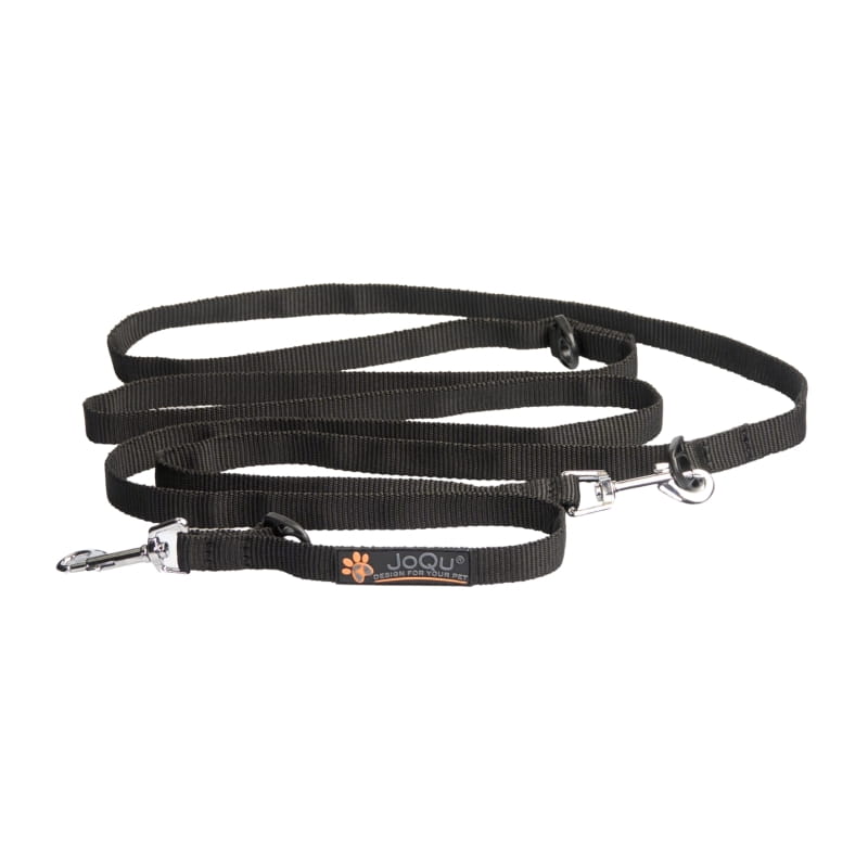 JoQu® Classic 250 cm black adjustable leash for small dogs