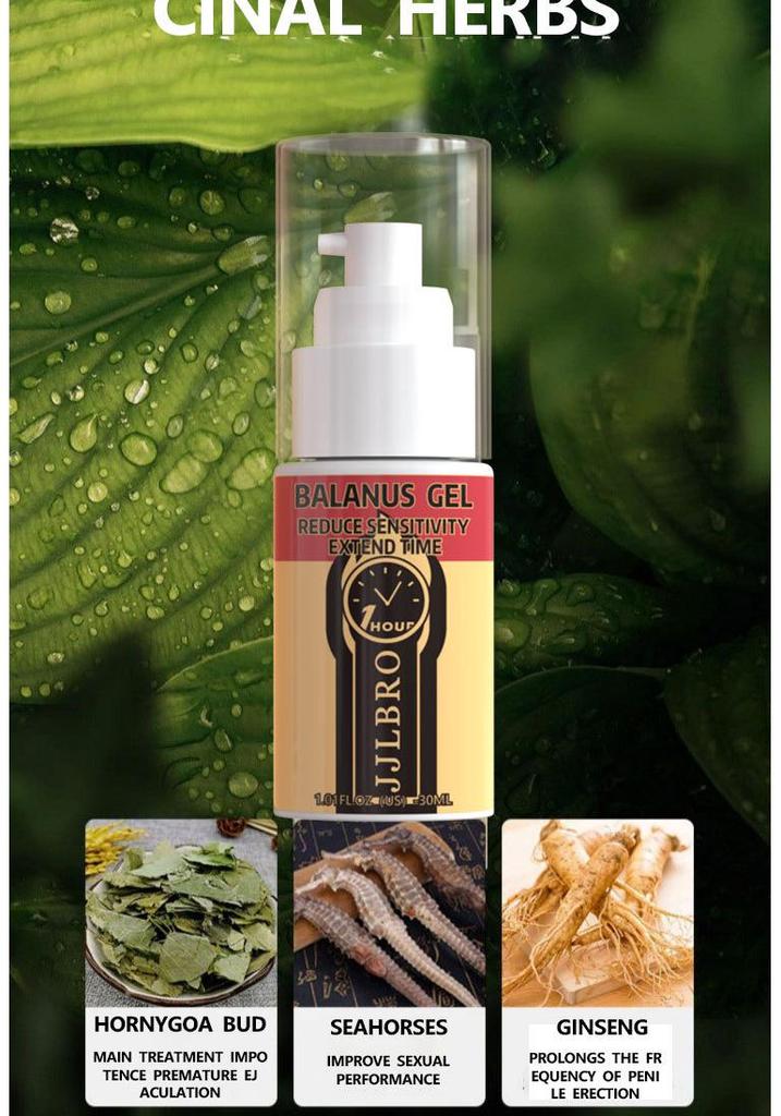 JJLBRO Men's Long-Lasting Desensitizing Gel for Enhanced Pleasure