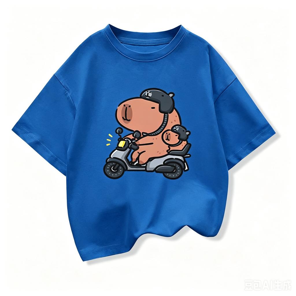 Summer Cute Design Capybara Tshirt Kids Girl TShirt Capibara Cartoons Clothes Capybaras Baby Boys T Shirt Casual Top Clothes