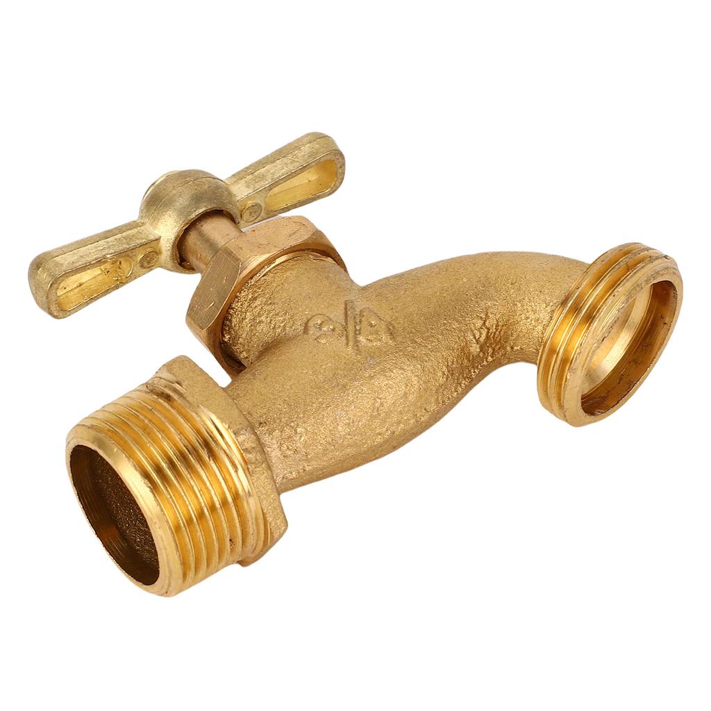 Irrigation Hose Bibb G3 4in Bent Nose Garden Valve Brass Plumbing Fitting for Residential and Commercial Applications