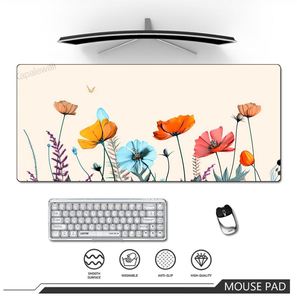 Carpet Gamer Mouse Pads Flowers Design Desk Mat Large Anime nonSlip rubber base gamer pc Keyboard Gamer mat Mouse Padss