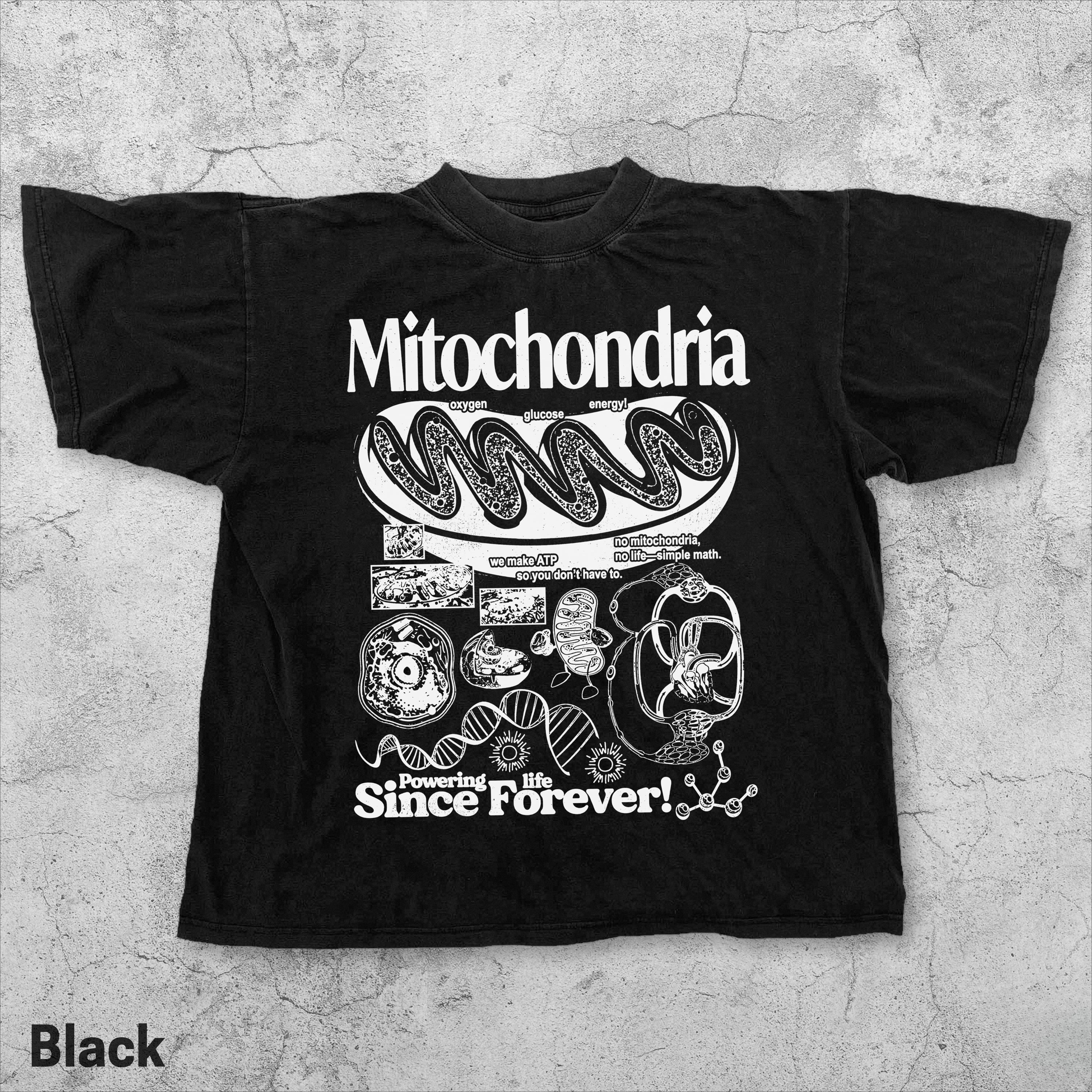 Mitochondria Vintage Science T-Shirt Retro Biology Graphic Tee 90s Academic Cell Diagram Shirt Geek Lab Humor Top S разноцветный