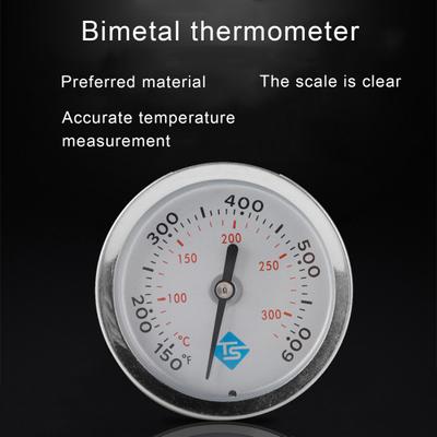 150-600 Degree BBQ Dial Fahrenheit Stainless Steel Gauge Thermometer Temperature