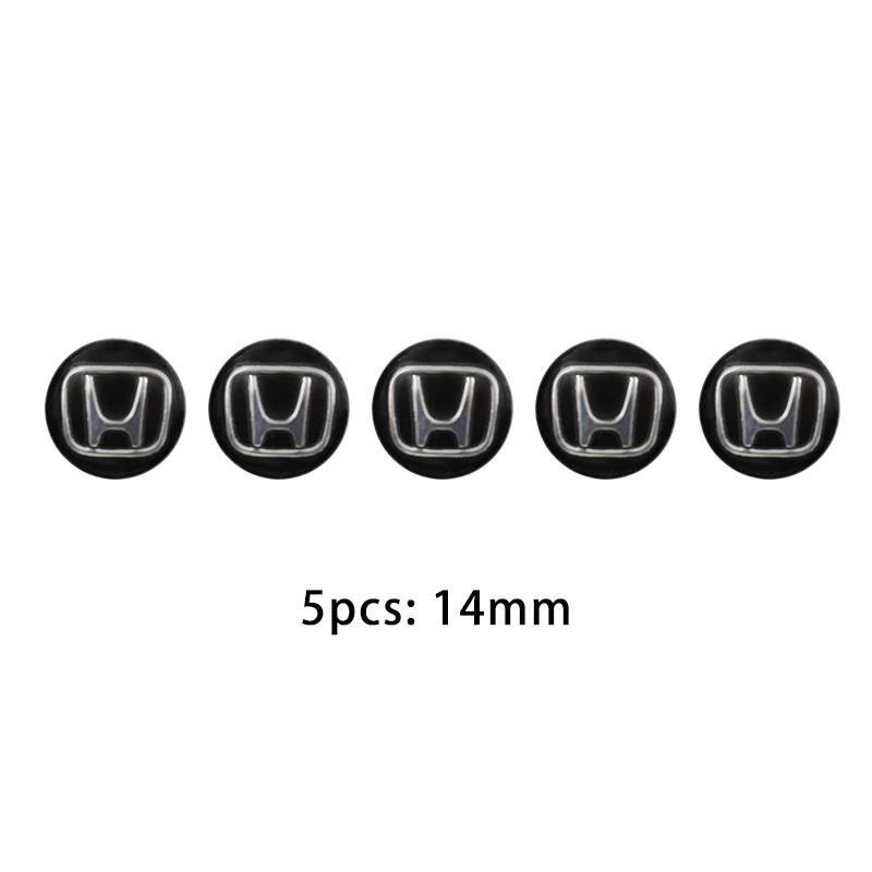 

5/10PCS Car Emblems Remote Key Stickers Decoration Decal For Honda Civic Fit Jazz Accord Pilot CRV Odyssey Passport City CRX HRV (as the picture,14mm)