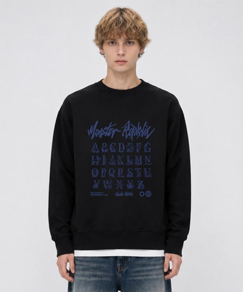 MONSTER REPUBLIC Class A Indigo Blue Sweatshirt Black_9136