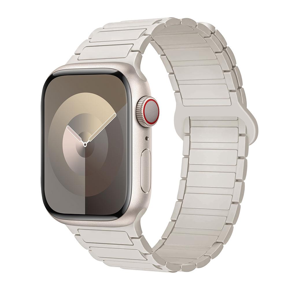 For Apple Watch Straps: 1-11 Generations / Ultra3 / SE3 Second Generation - Three-bead Silicone Magnetic Adhesive Straps