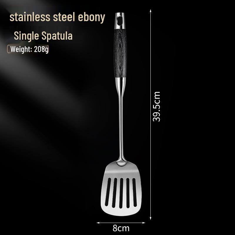 316 Stainless Steel Rosewood Kitchen Utensil Set: Thickened Slotted Spoon, Soup Spoon, Stir-Fry Spatula