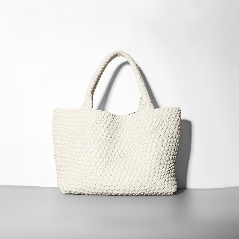 PU kožená taška Dámská kabelka Luxusní designová taška 2023 Nová móda Maminka Big Bag Tkací taška přes rameno pro ženy Plážová taška