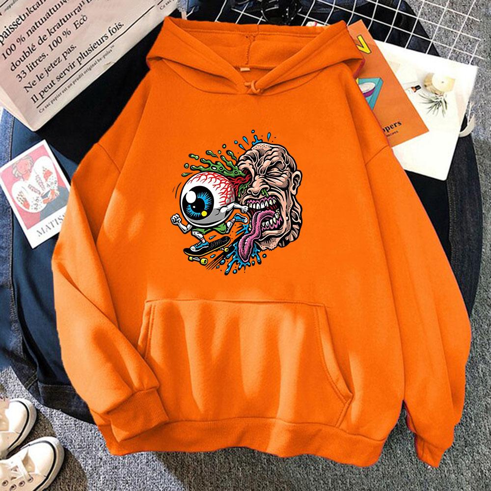 The Eye of Skateboarding Hoodies Male/Female Sweatshirts with Hooded Long Sleeve Casual Kpop Streetwear Mens Coat