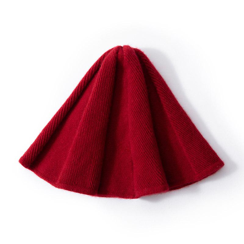 New Solid Color Basin Hats for Women in Autumn and Winter Warm Ear Protecting Headscarves  Fashionable Knitted Fisherman Hats