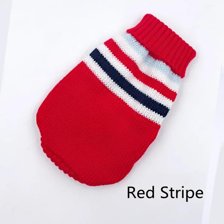 Winter Knitting Sweater For Small Medium Large Dogs, Dog Stripes Pullover Xmas Elk Big Dog Clothes Labrador Jumper Costume