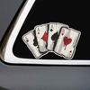Playing Cards Vinyl Decals Waterproof Car Stickers for Windows Motorcycle Campervan Bumper Truck & Laptop Decoration HE03