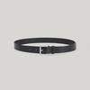 SQUARE LEATHER BELT (SOFT BLACK)