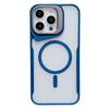 For iPhone 14 Pro Max Case Compatible with MagSafe Lens Frame Kickstand PC+TPU Phone Cover