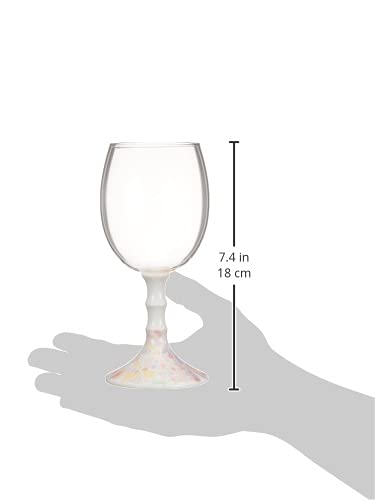 Toyo Ceramics Arita Ware Romantic Glass Wine Glass/Cup (Gift Boxed) Flora Design, Perfect As a Gift