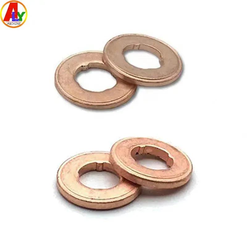 Free Ship! ALYTEST 50PCS 7x15mm Common Rail Injector Nozzle Copper Pad Gasket for Diesel  Sealing Repair Tool Parts