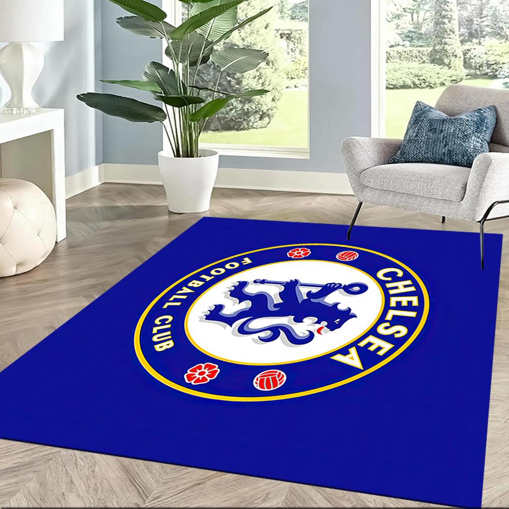 Love Chelsea Football Club Logo Square Rugs Are a Great Choice for Living Rooms, Bedrooms, Home Décor, and As Gifts.
