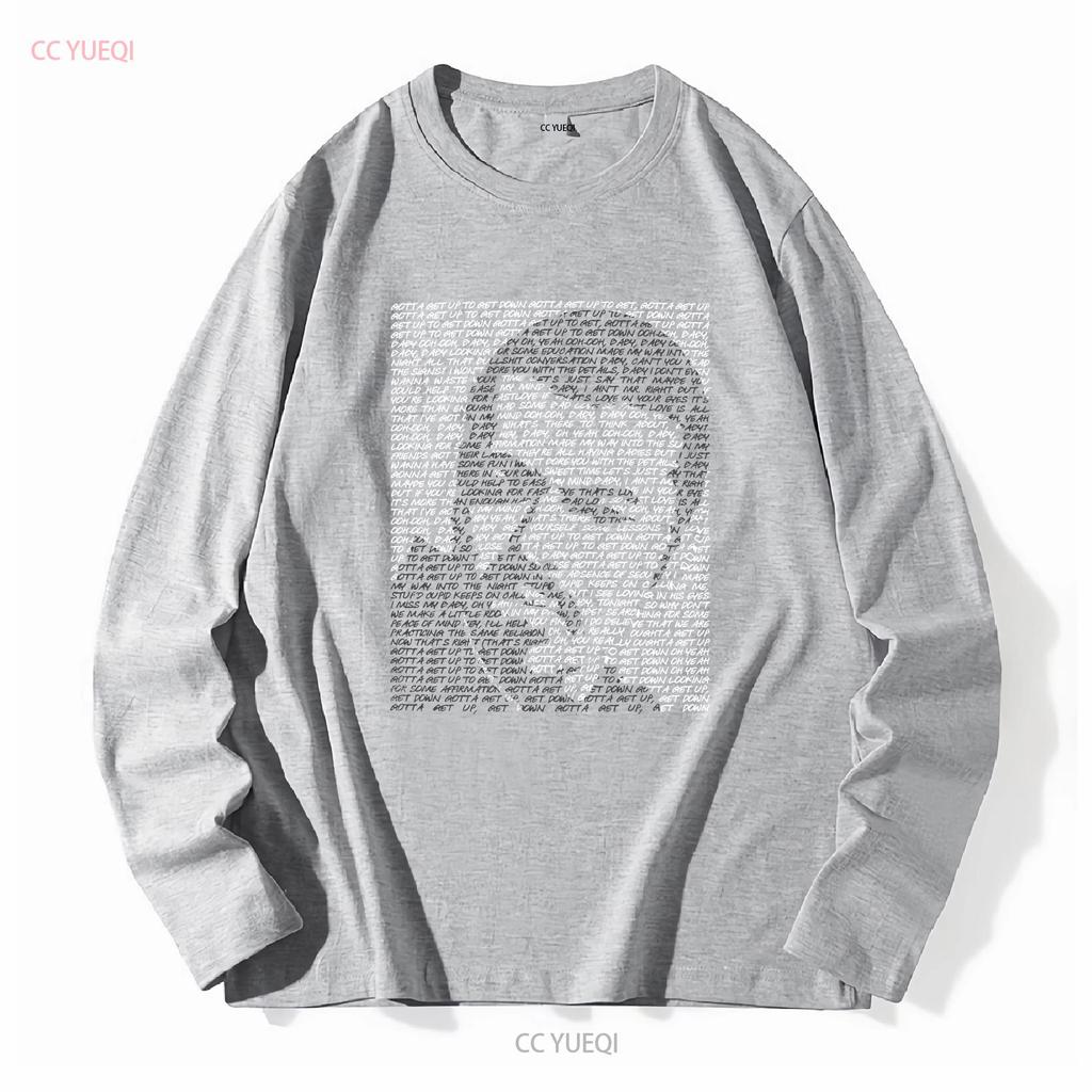 George Michael 'Fastlove' Lyrics Art T Shirt Hand Designed Tribute Merchandise Long or Short Sleeves Vintage Washed